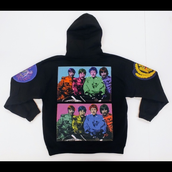 Beatles Upcycled custom hoodie unisex - Picture 4 of 5